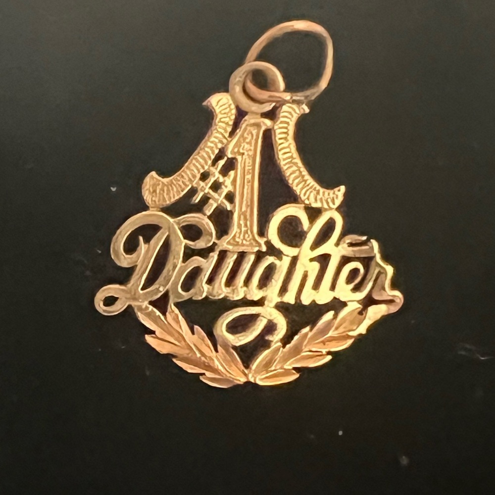 14k Yellow Gold #1 DAUGHTER Charm